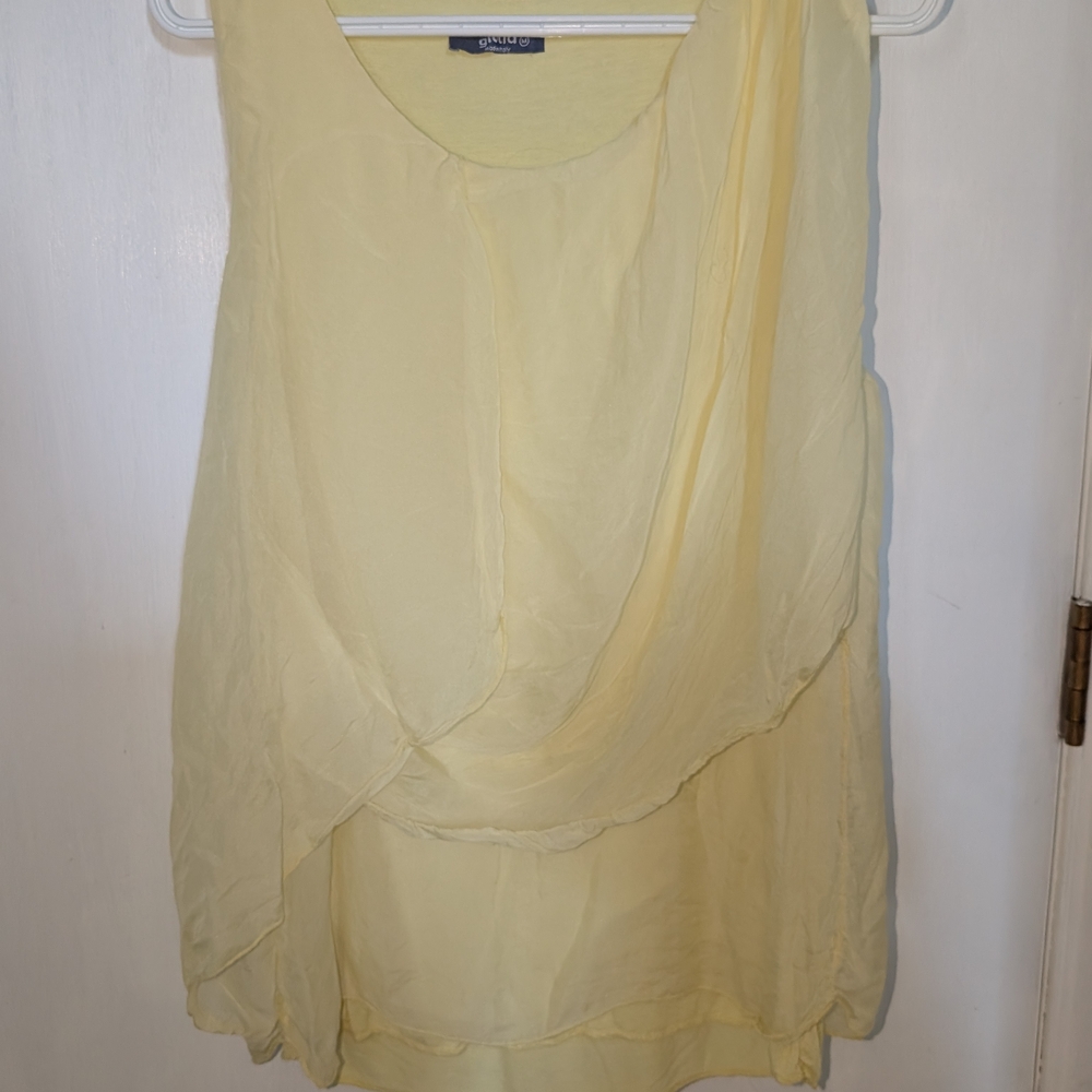 Light Yellow Layered Blouse